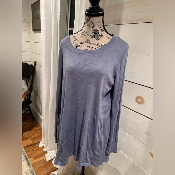 J. Jill elliptical tunic Pima cotton Women's scoop neck tall size medium, EUC - Picture 1 of 7